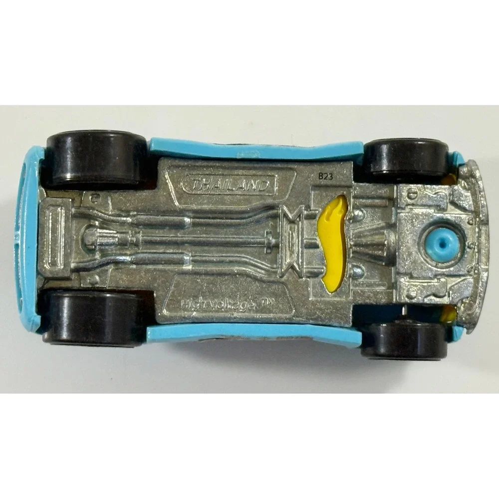 Hot Wheels High Voltage Toy Car Kids 1:64 Blue Checkered Flag Racing Decals